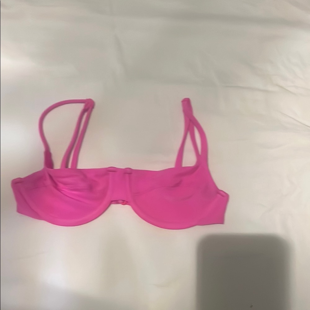 One One swim pink underwire bikini top